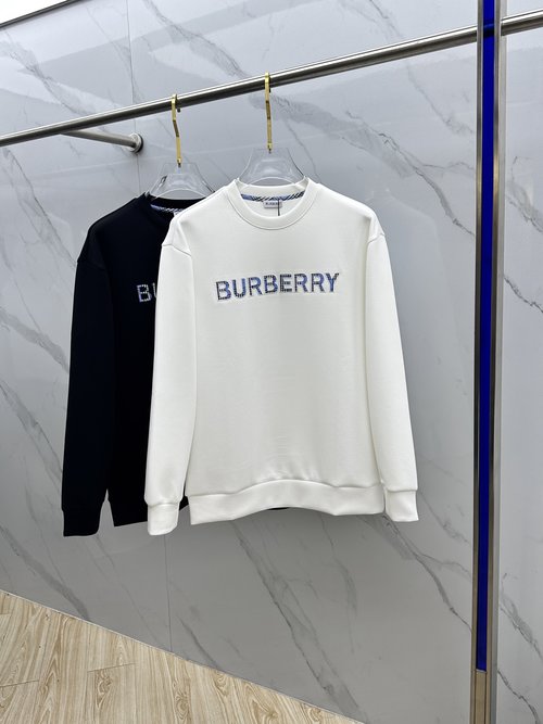 Burberry Embroidered Round Neck Pullover Sweatshirt with Grace