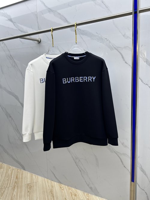 Burberry Embroidered Crew - neck Pullover Sweatshirt with Style