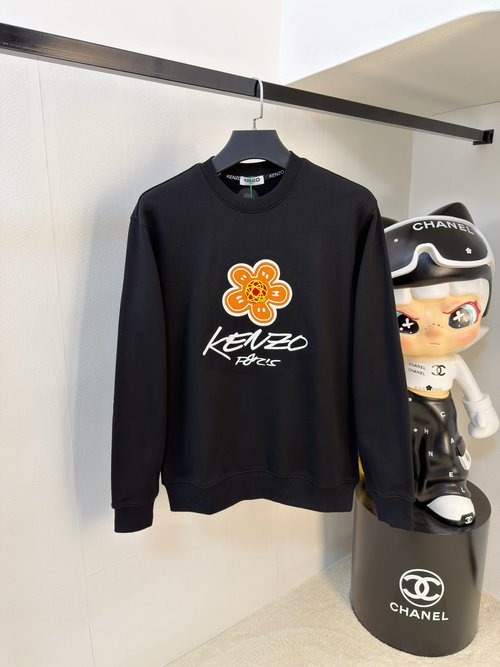 Kenzo Premium Round-neck Pullover with Embroidery