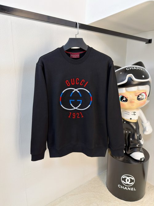 Gucci Top-quality Imported Fabric Round-neck Sweatshirt
