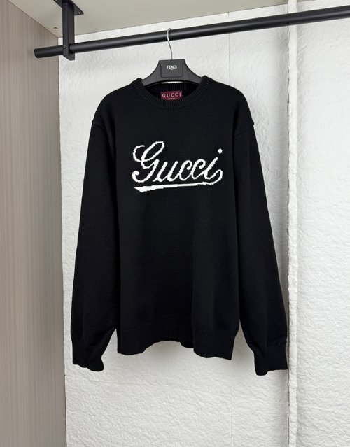 Gucci Letter Jacquard Knit Sweater