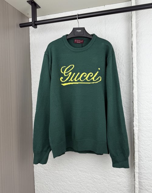 Gucci Letter Jacquard Knit Sweater