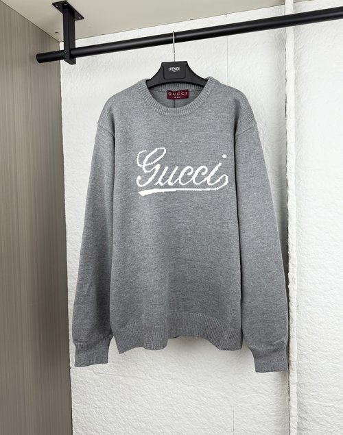 Gucci Letter Jacquard Knit Sweater