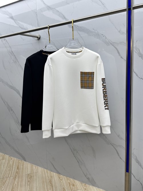 Burberry Embroidered Round-Neck Pullover Sweatshirt with Elegance