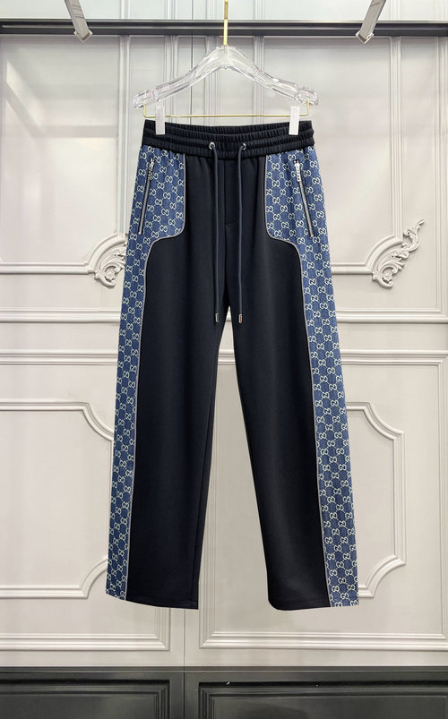 Gucci Classic Casual Pants with Logo and Custom Fabric