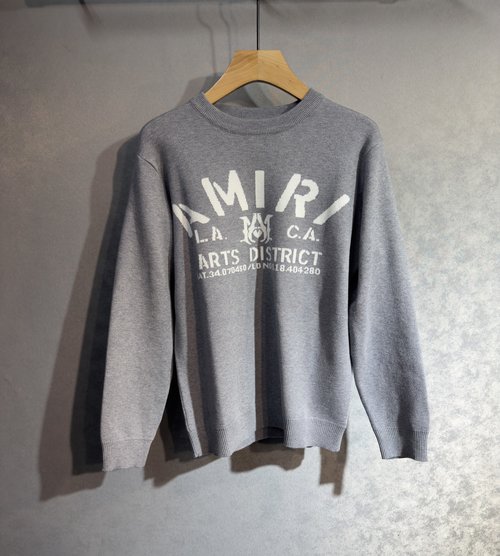 Ami High-Quality Imported Fabric Logo Sweater