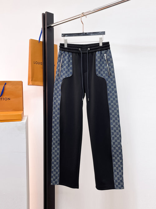 Gucci New Casual Pants with Classic Logo, High Comfort