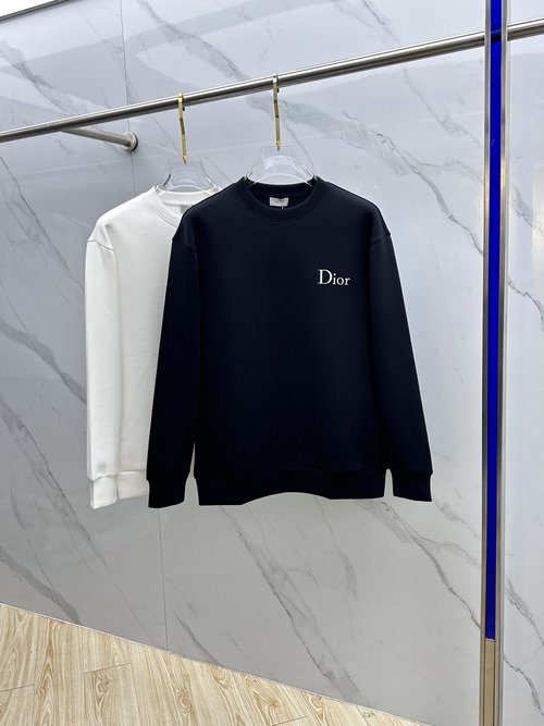 Dior Embroidered Round-Neck Pullover Sweatshirt with Elegance