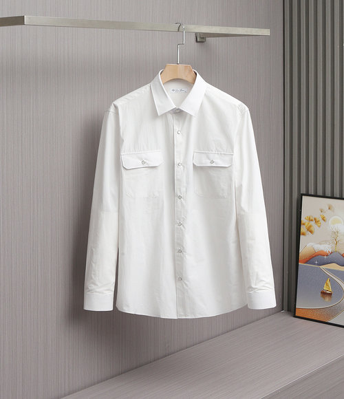 Loro Piana Classic Linen-Cashmere Shirt Available in Three Colors