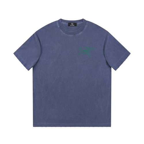 ArcTeryx Cotton Vintage Crew Neck T-Shirt with Three-Color Print