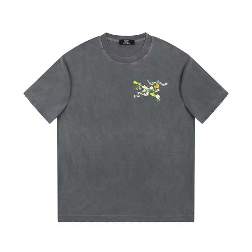 ArcTeryx Cotton Printed Round Neck T-Shirt with a Vintage Style