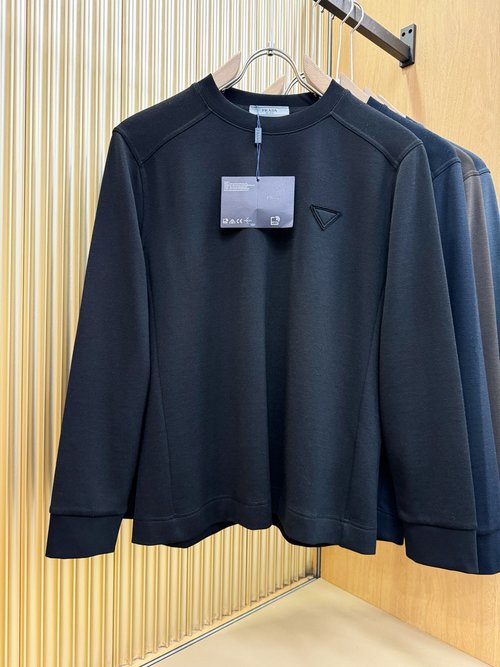 Prada Soft and Breathable Long Sleeve Crewneck Sweatshirt