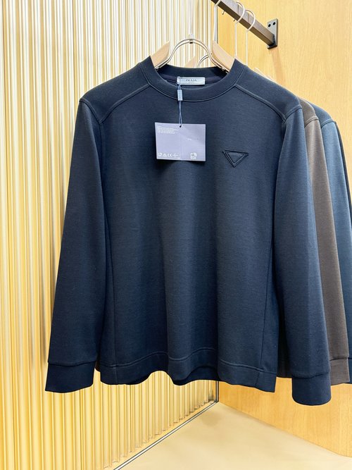 Prada Soft and Breathable Long Sleeve Crewneck Sweatshirt