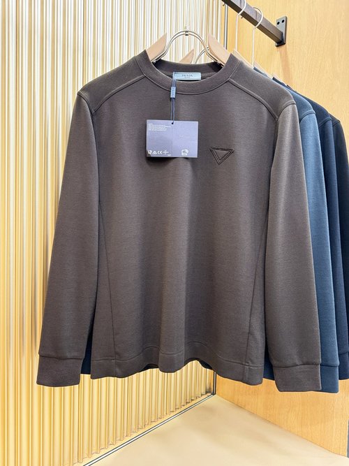 Prada Soft and Breathable Long Sleeve Crewneck Sweatshirt