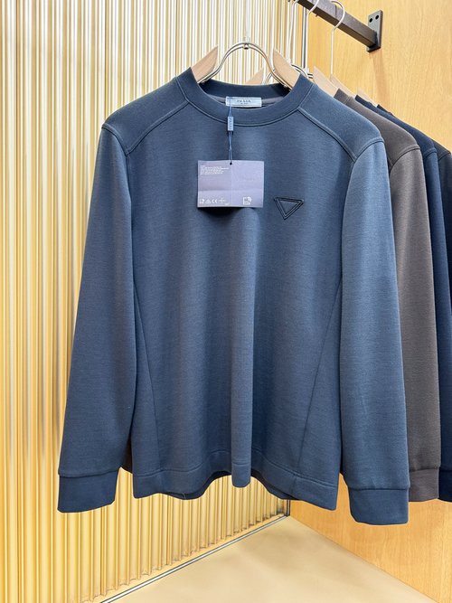 Prada Soft and Breathable Long Sleeve Crewneck Sweatshirt