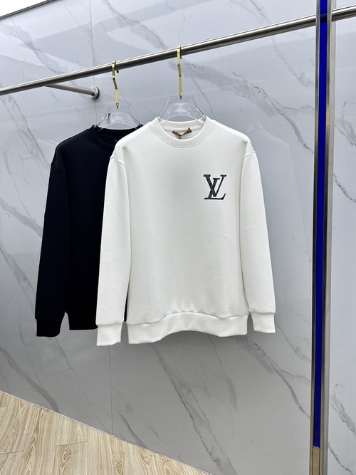 Louis Vuitton Round Neck Pullover Sweatshirt with Print Design