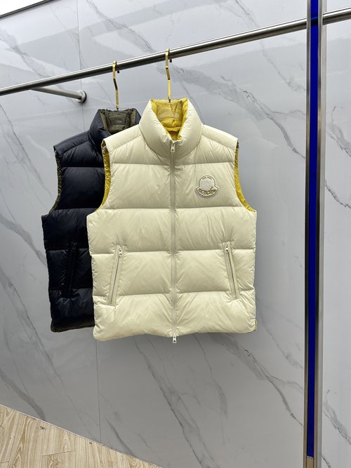 Moncler Classic Logo Down Vest with 90% White Goose Down