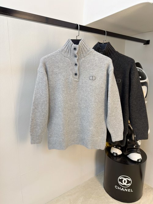 Dior High-quality Knitted Wool Sweater with Logo
