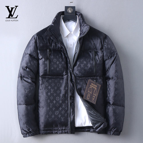 Louis Vuitton High - end 90% Down Jacket with Logo and Color Blocking