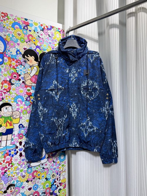 Louis Vuitton Precision-Cut Windbreaker with All-Over Sailboat Print Design