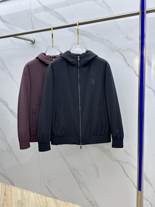 Brunello Cucinelli Fashionable Hooded Down Jacket Filled with 90% White Duck Down