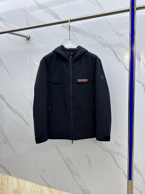 Zegna Fashionable Hooded Down Jacket Filled with 90% White Duck Down