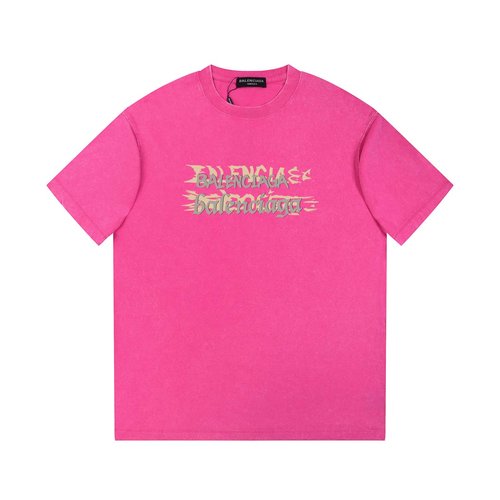 Balenciaga Cotton Letter Print Short Sleeve T-shirt