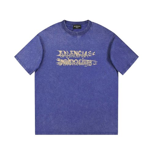 Balenciaga Cotton Letter Print Short Sleeve T-shirt