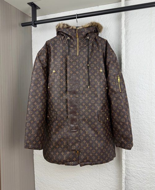 Louis Vuitton Collaborative Letter Monogram Fur Parka