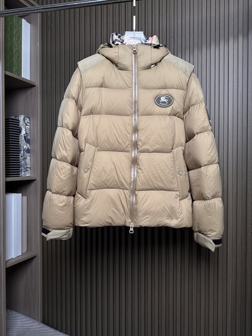 Burberry Detachable Sleeve Down Jacket, Stylish