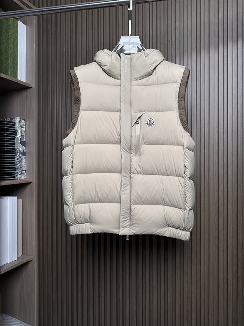 Moncler Beige Down Jacket, New Arrival