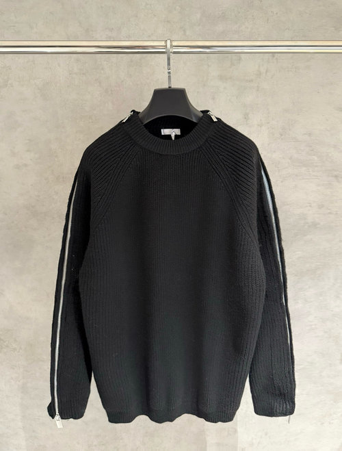 Dior Zippered Hoodie with Brand Patch