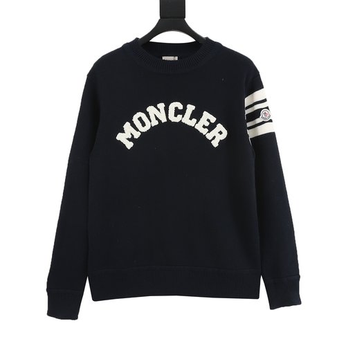 Moncler Well-Made Wool Blend Embroidered Sweater