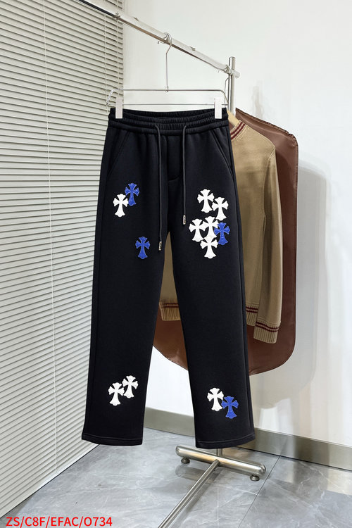 Chrome Hearts Customized Fabric Logo Casual Trousers with Good Texture