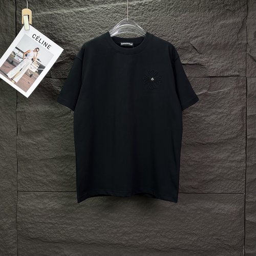 Chrome Hearts Cross Patch Embroidered Couple Short Sleeve Tee