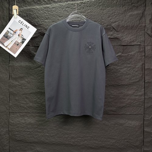 Chrome Hearts  Cross Patch Embroidered Short Sleeve Shirt