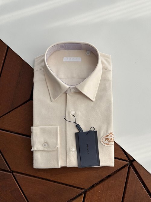 Zegna Premium Wool-Cashmere Blend Long-Sleeve Shirt with Jacquard