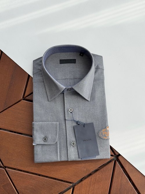 Zegna Luxurious Wool-Cashmere Blended Long Sleeve Shirt