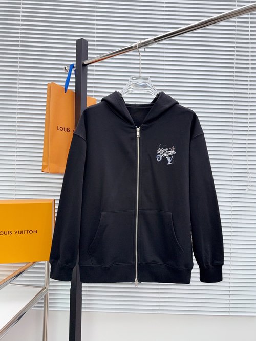 Louis Vuitton Fashionable Jacket with Embroidered Logo, Comfortable