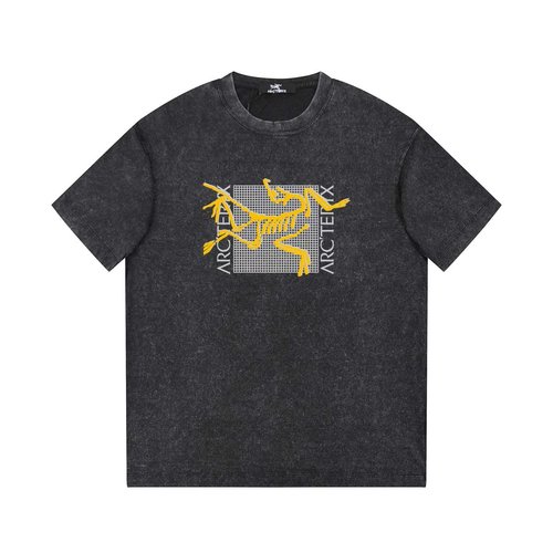 ArcTeryx Cotton Round-Neck Short-Sleeve T-Shirt with Print 