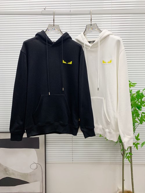 Fendi Premium Embroidered Fleece Hoodie with Soft Touch