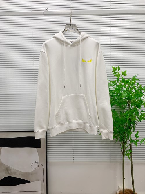 Fendi Premium Embroidered Fleece Hoodie
