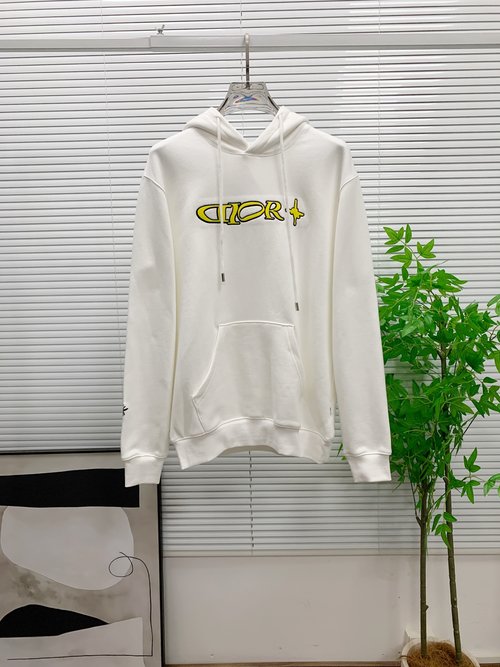 Dior Premium Embroidered Fleece Hoodie