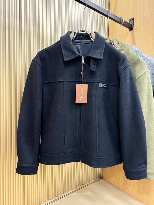 Loro Piana Woolen coat with logo, comfortable and versatile