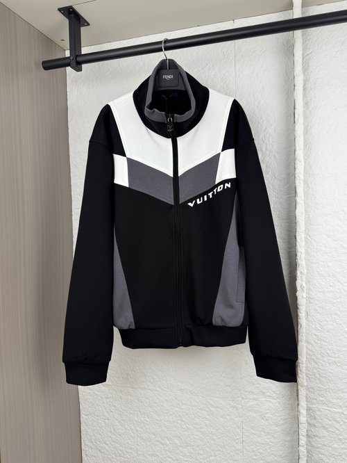 Louis Vuitton Color-Blocked Zippered Jacket