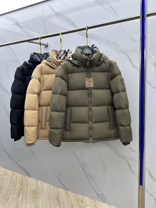 Burberry Detachable Hood & Sleeves Down Jacket