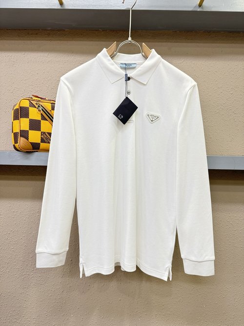Prada Timeless Polo Neck Long Sleeve Top for All