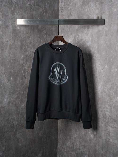 Moncler Fuzzy Printed Round-Neck Sweatshirt