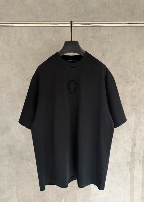 Chrome Hearts Patchwork embroidery half-sleeve T-shirt with trendy elements