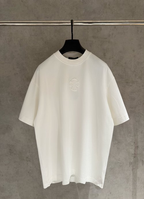 Chrome Hearts Patchwork embroidery half-sleeve T-shirt with trendy elements